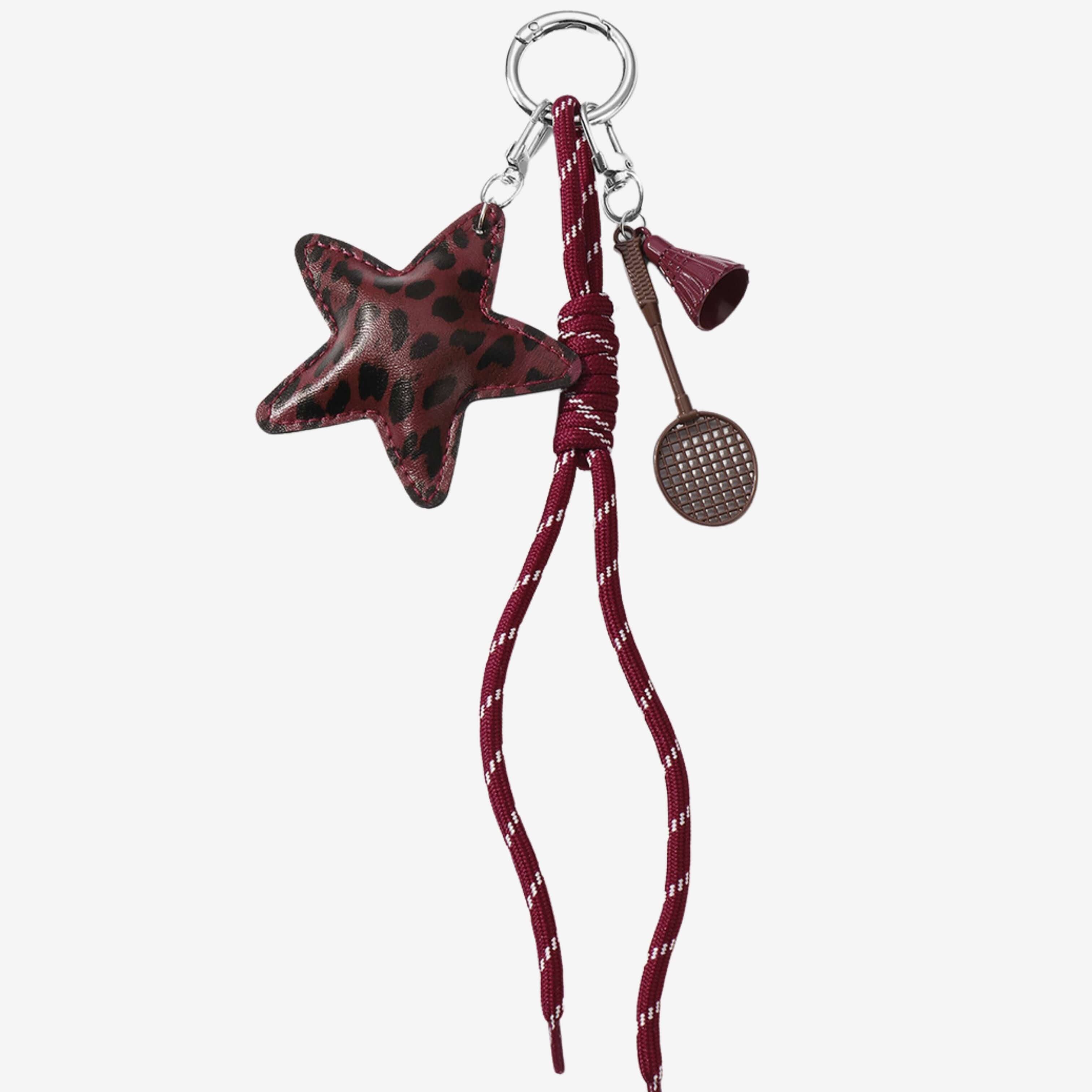 Leopard Print Star Bag Charm