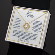 À ma fille - Collier Noeud d'Amour