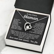 À ma Maman bien-aimée - Collier cœur
