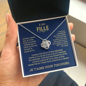 À ma Fille – Collier avec nœud " Amour éternel "