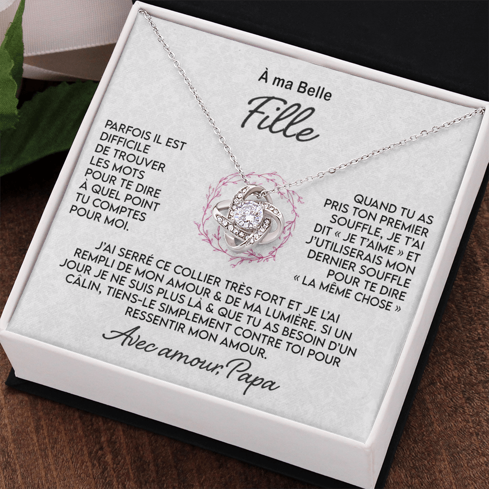 À ma Fille - Collier nœud First Breath, de papa