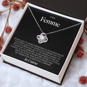 À ma Femme - Collier noeud d'amour - Or
