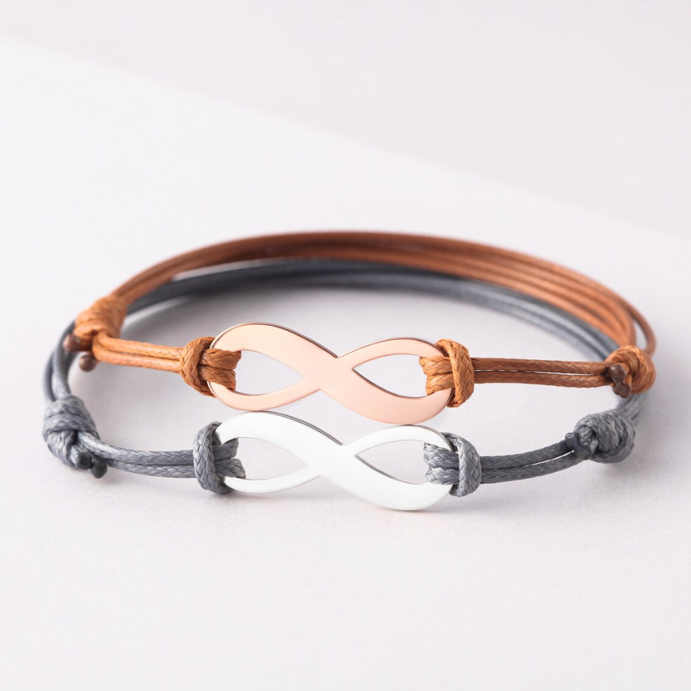 Bracelet infini - À mon Fils ou à ma Fille - Or Rose