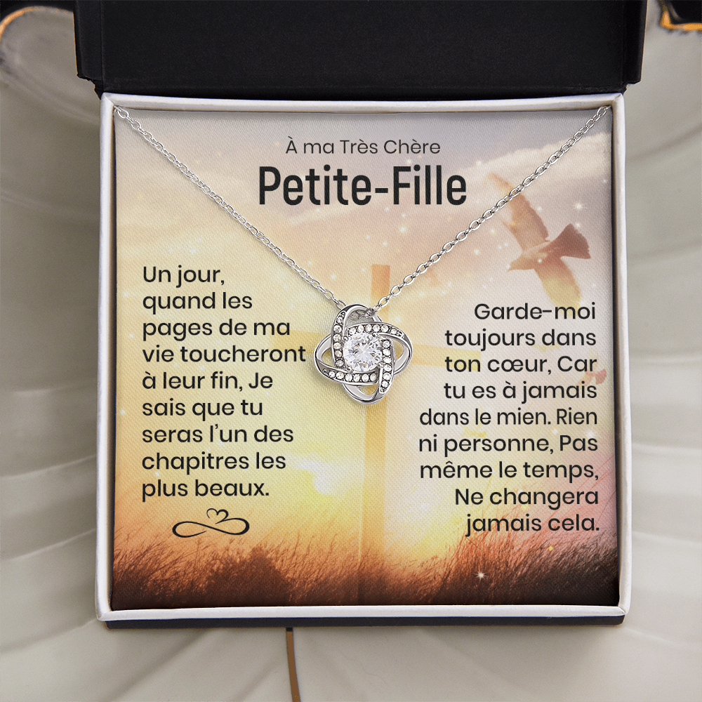 À ma Petite-Fille - Message qui fait fondre le cœur - Collier nœud