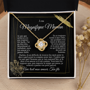 À ma Maman - Je t'aime de la part de mon fils - Collier nœud