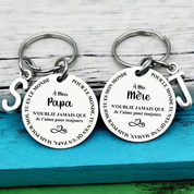 À ma mère/mon père – Porte-clés de famille