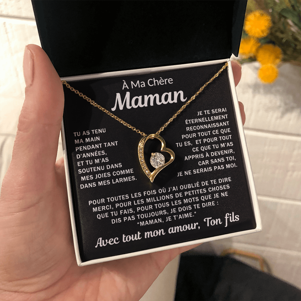 À ma Maman bien-aimée - Collier cœur