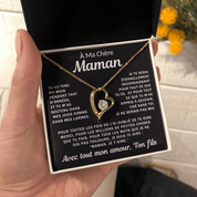 À ma Maman bien-aimée - Collier cœur