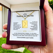 Femme de ma vie - Collier Lettre d'Amour