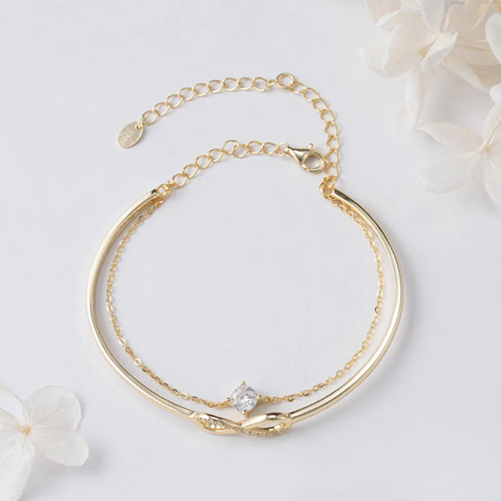 À ma Fille - bracelet avec pierre de naissance - Or