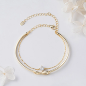 À ma Fille - bracelet avec pierre de naissance - Or