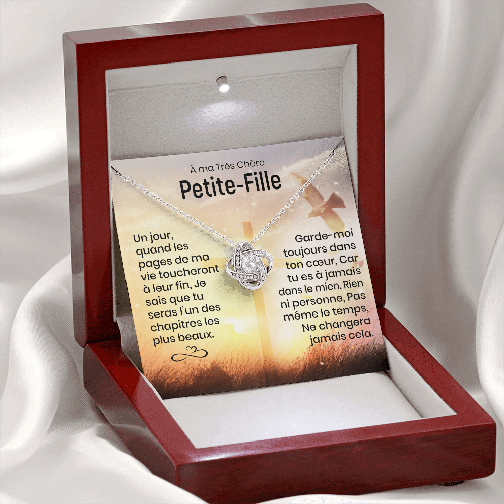 À ma Petite-Fille - Message qui fait fondre le cœur - Collier nœud