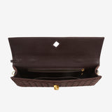 Anna Woven Suede Clutch