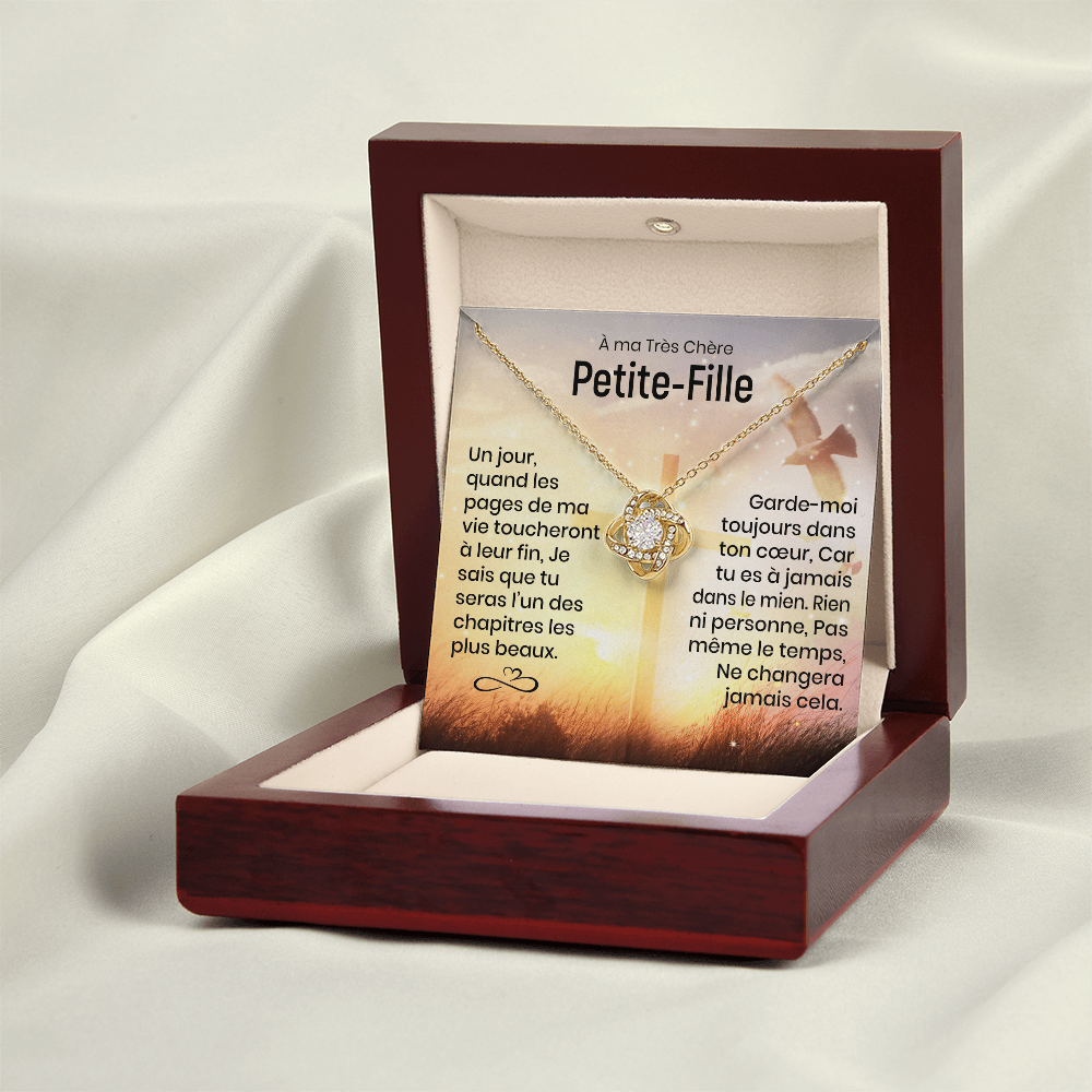 À ma Petite-Fille - Message qui fait fondre le cœur - Collier nœud