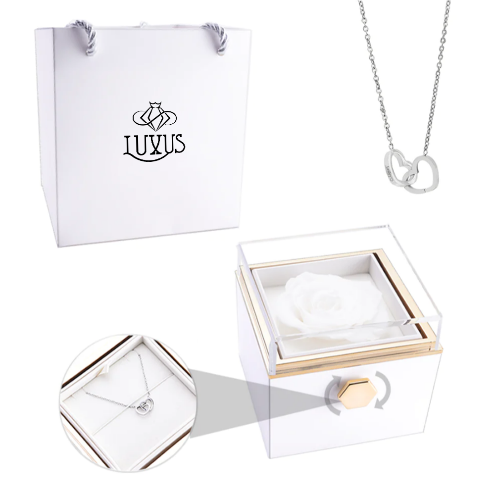 Collier gravé cœur entrelacé - Or