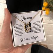 À ma Maman - Je t'aime - Collier cœur