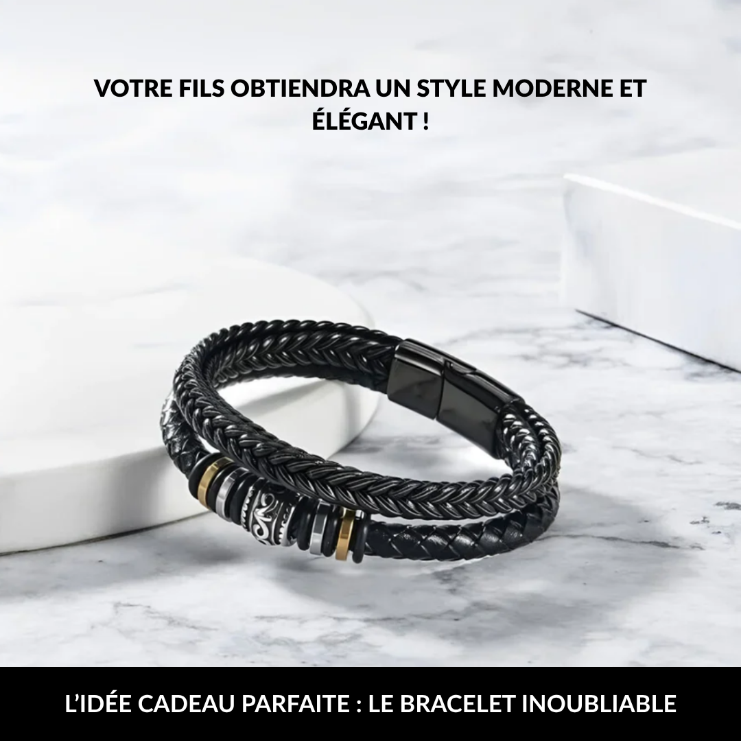 Bracelet À Mon Fils - Lien Indestructible Gravé