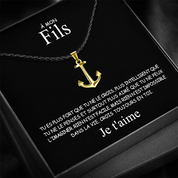 À mon Fils - Pendentif ancre - Or