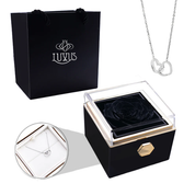 Collier gravé cœur entrelacé - Or