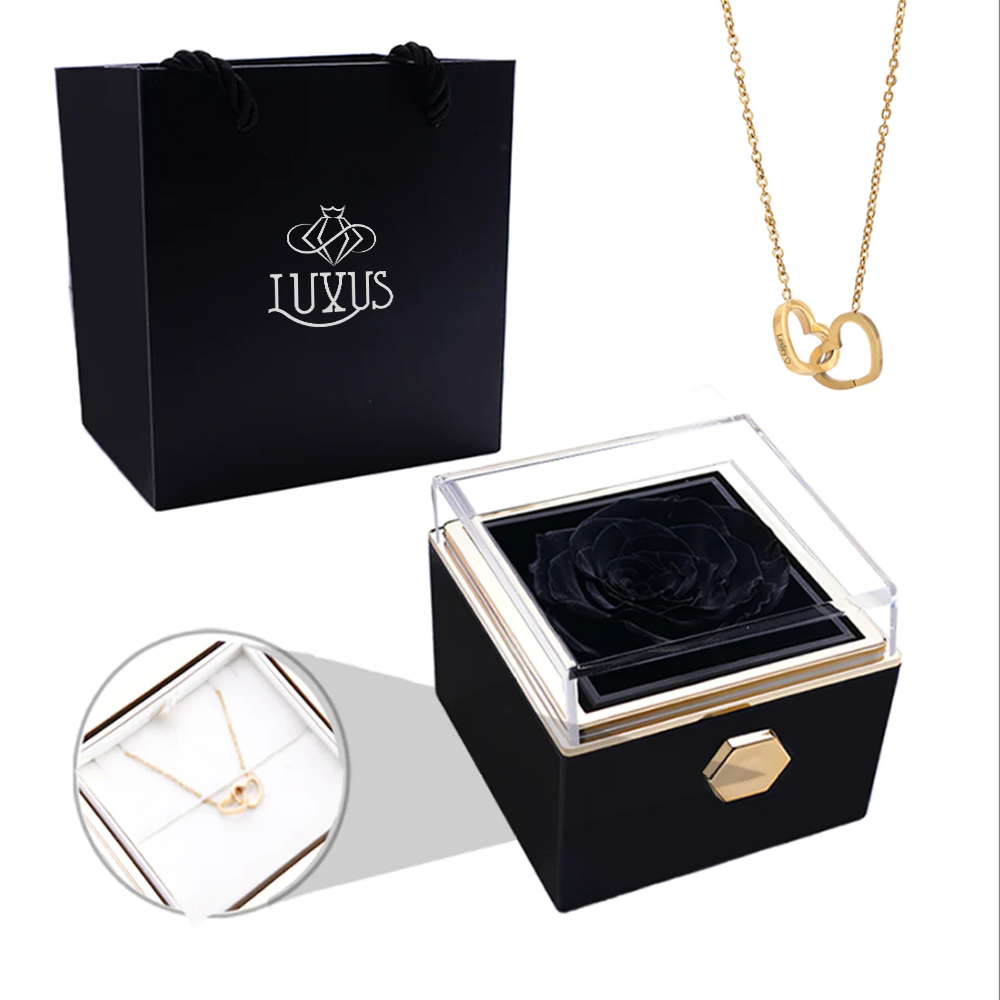 Collier gravé cœur entrelacé - Or