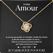 À mon Amour - Collier rose pour toujours