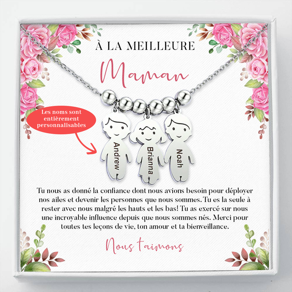 À la Meilleure Maman - Collier Mes enfants