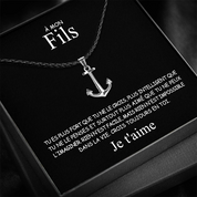 À mon Fils - Pendentif ancre - Or