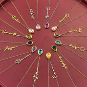 Collier de pierres de naissance Luxus - Toujours dans mon cœur - Or