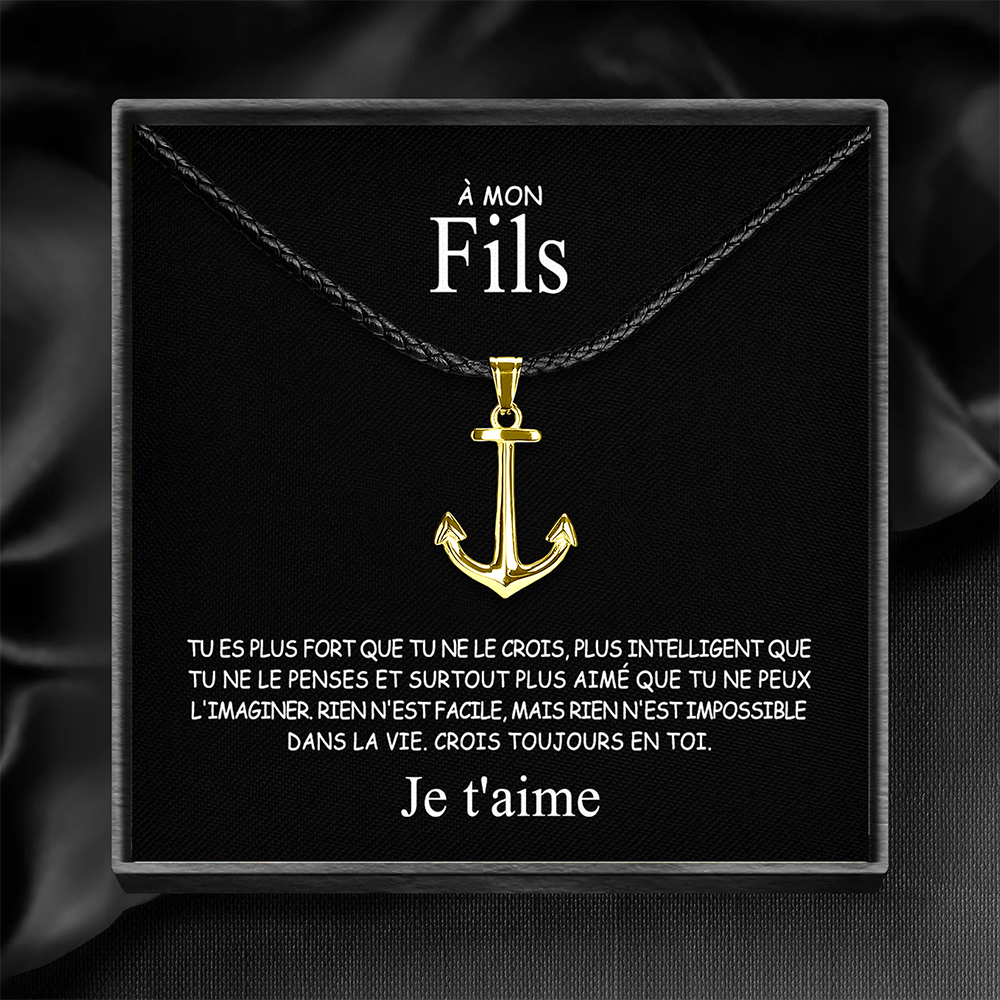 À mon Fils - Pendentif ancre