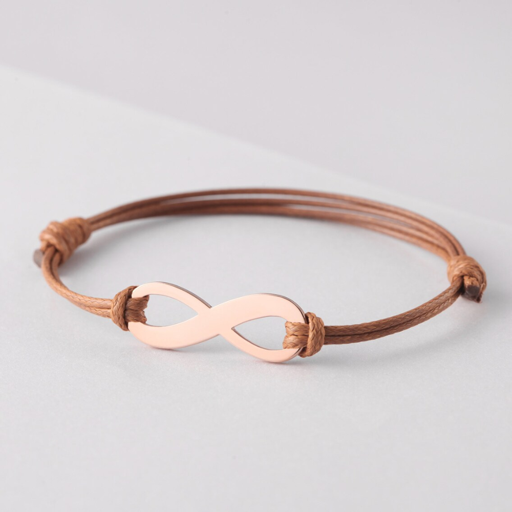 Bracelet infini - À mon Fils ou à ma Fille - Or Rose