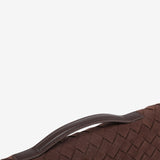 Anna Woven Suede Clutch