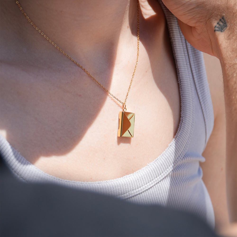 Lettre d'amour - Collier - Or