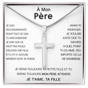 À mon Papa - Collier croix de luxe