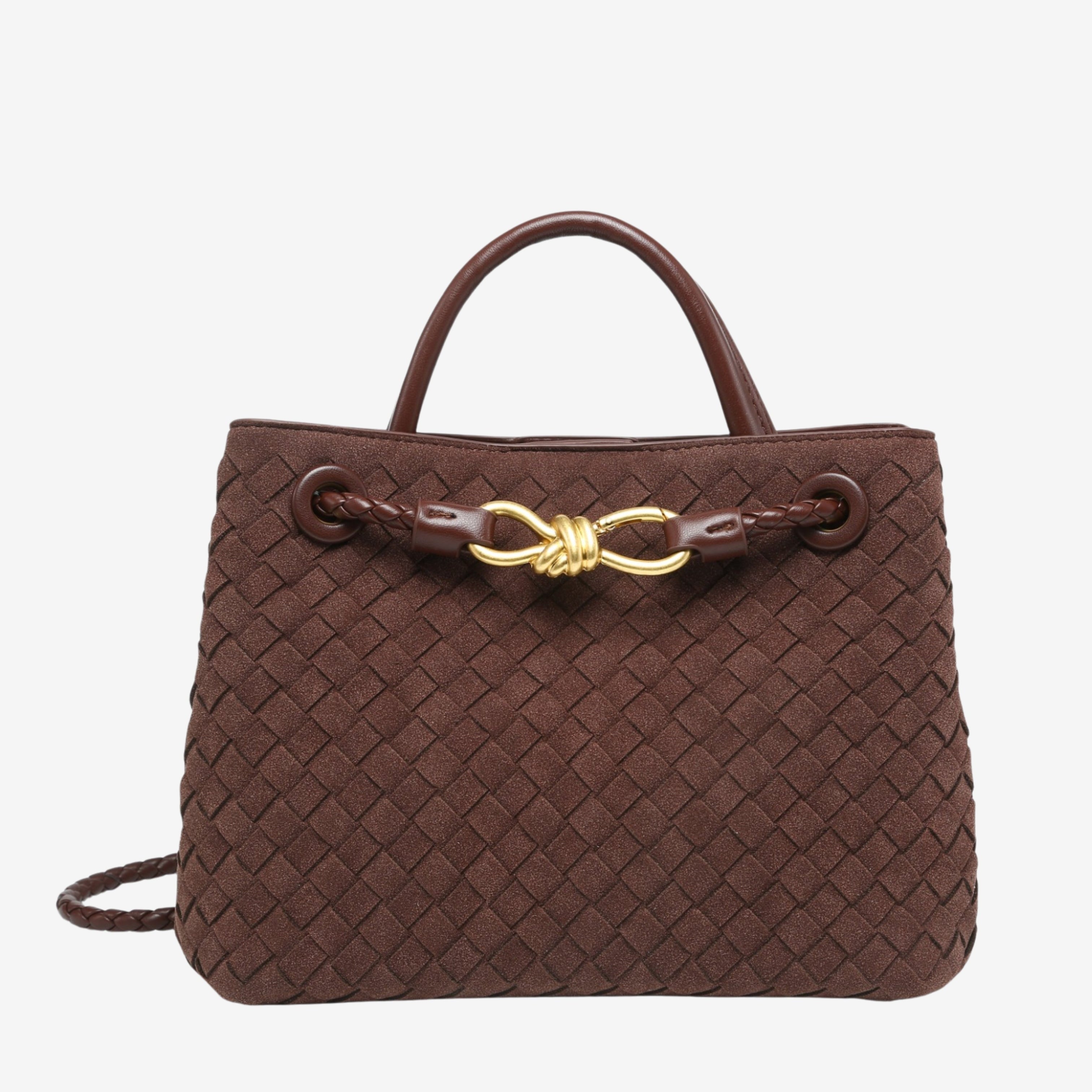 Sabine Woven Suede Bag Small