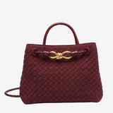 Sabine Woven Suede Bag Small