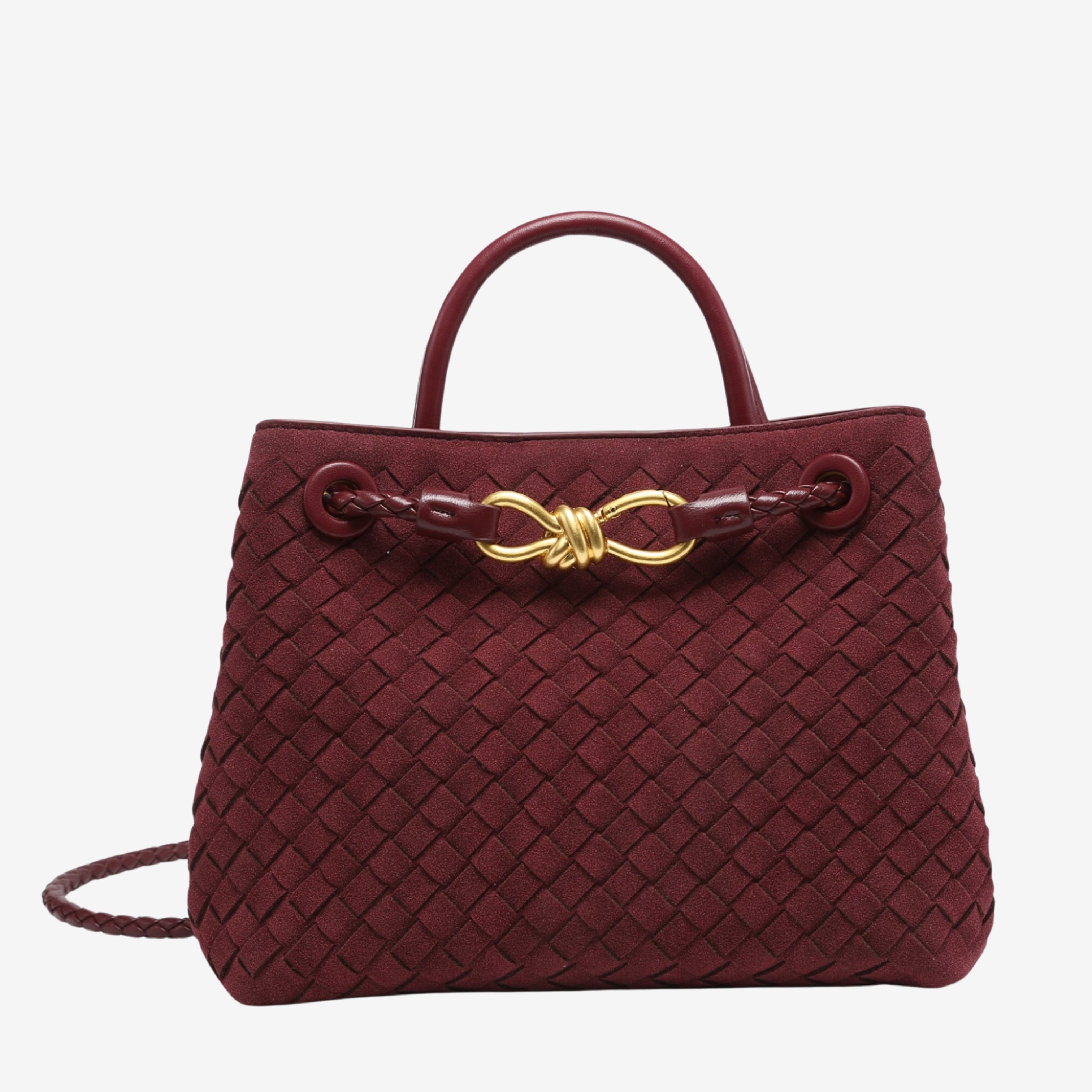Sabine Woven Suede Bag Small