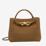 Sabine Woven Suede Bag Small