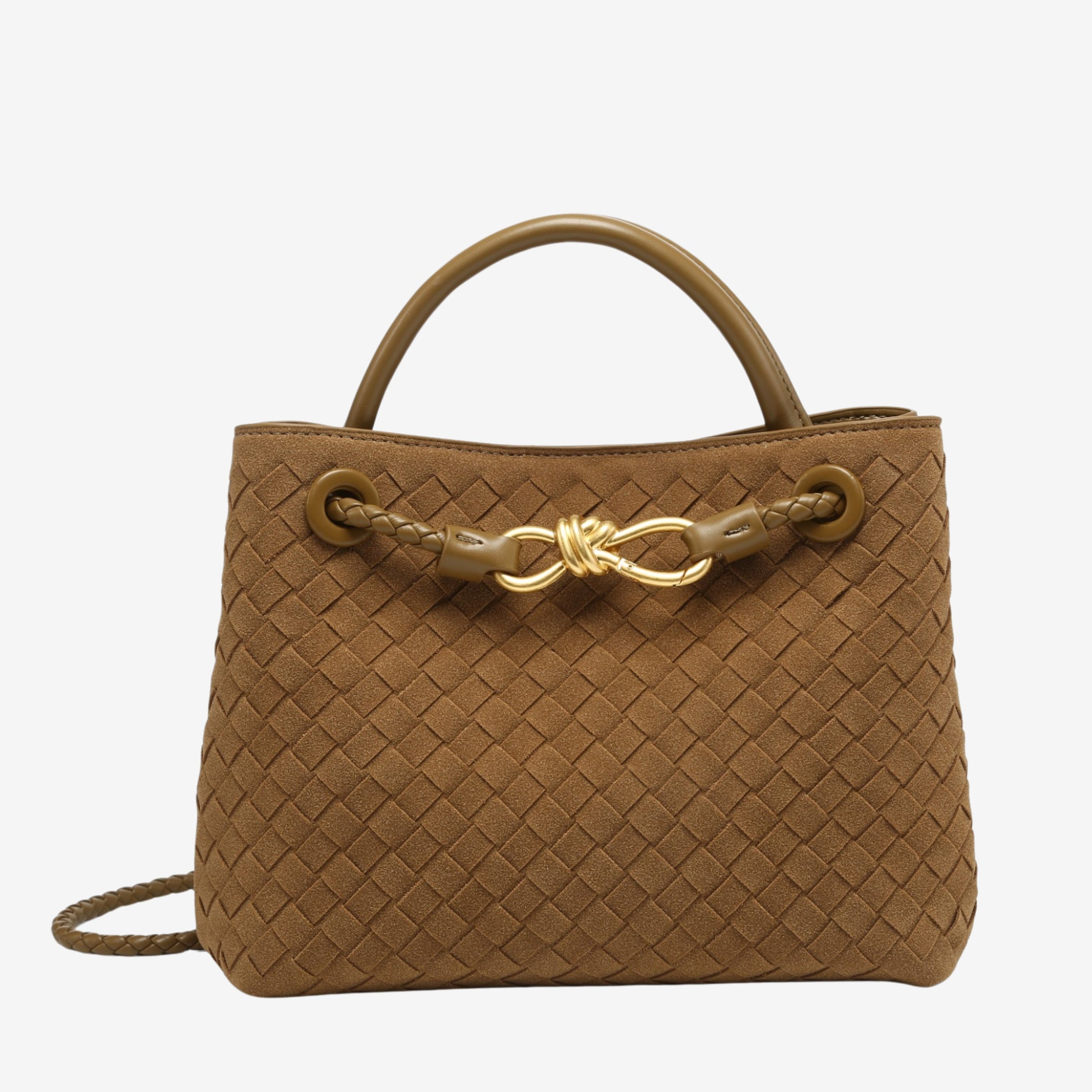 Sabine Woven Suede Bag Small