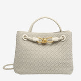 Sabine Woven Suede Bag Small