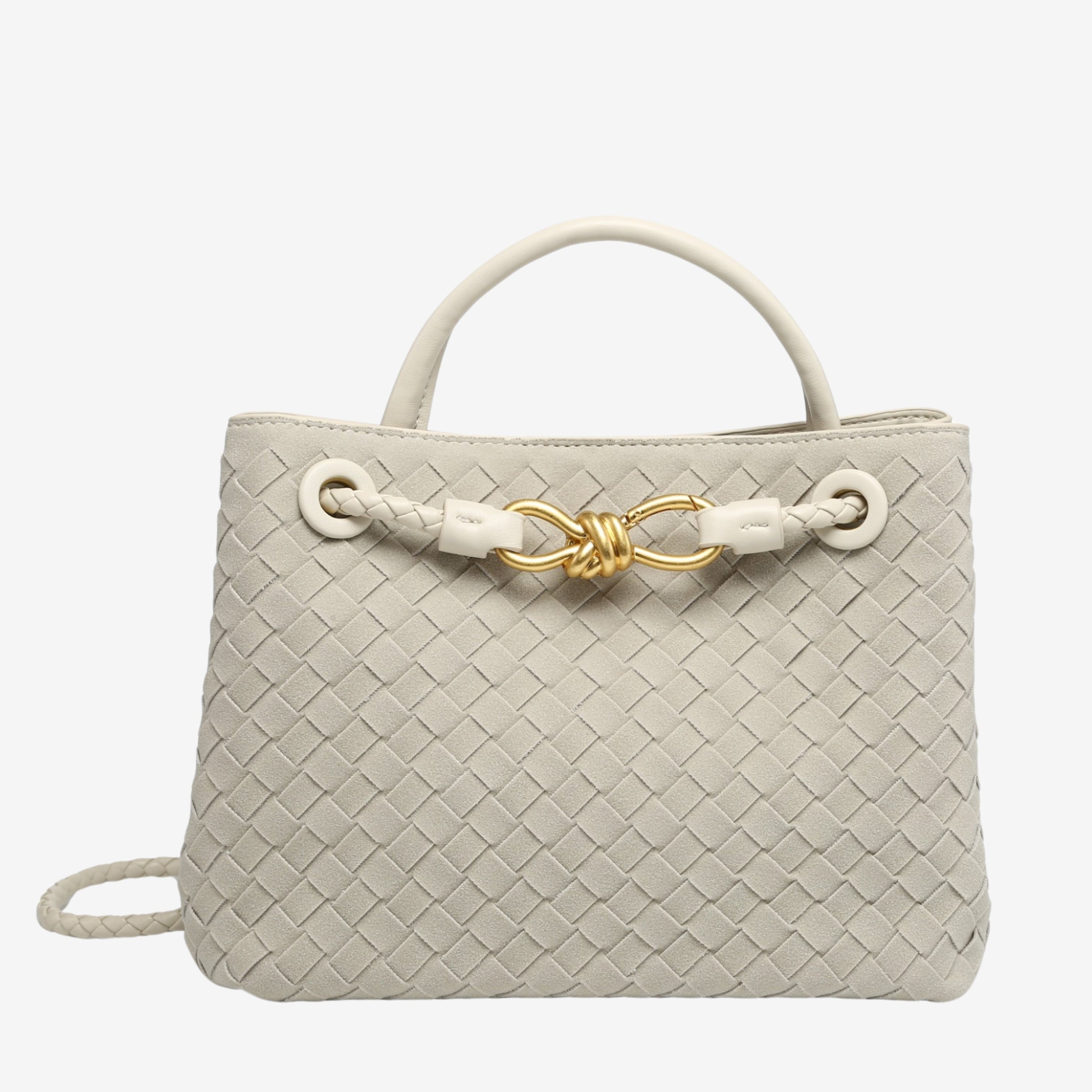 Sabine Woven Suede Bag Small