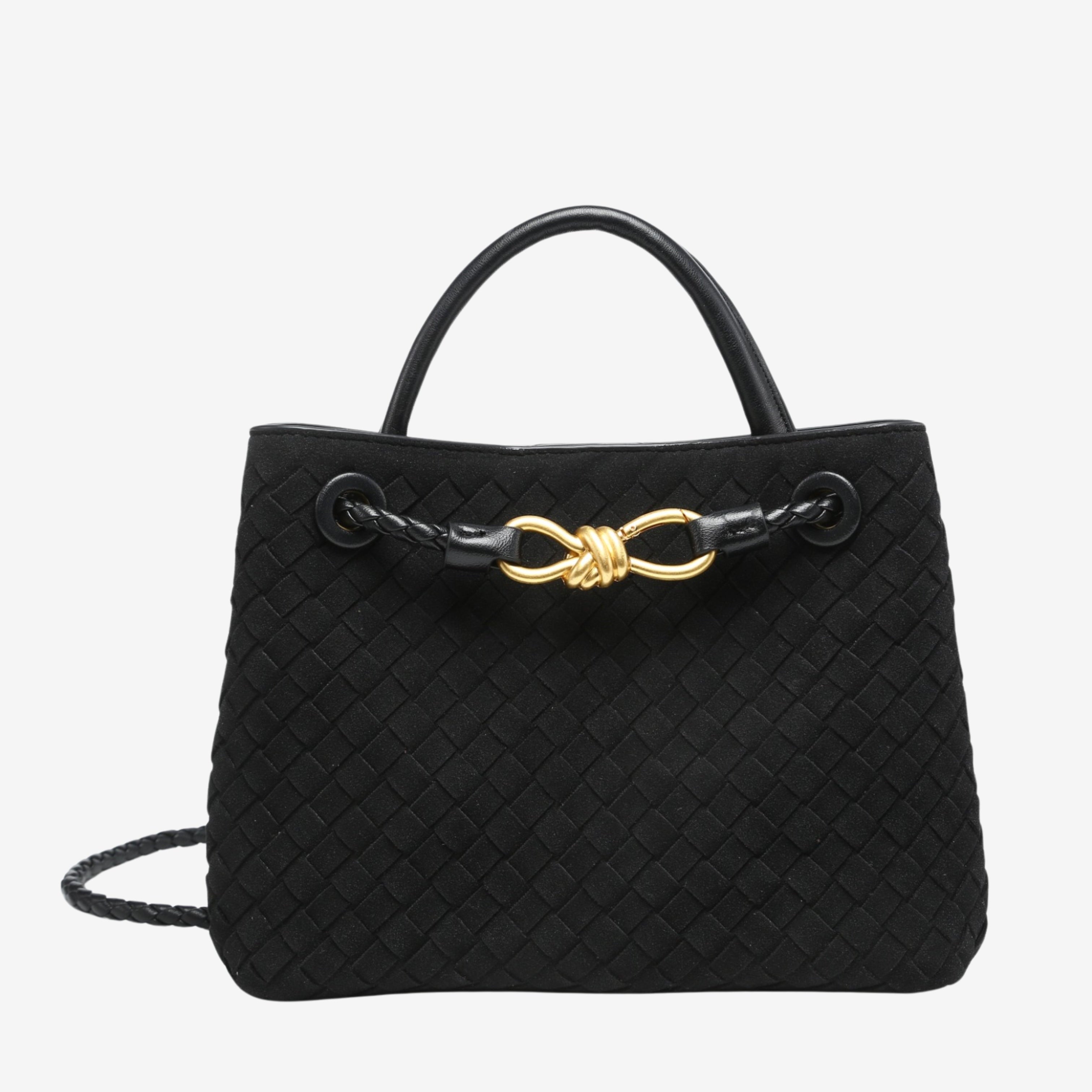 Sabine Woven Suede Bag Small