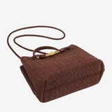 Sabine Woven Suede Bag Small