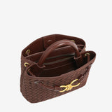 Sabine Woven Suede Bag Small