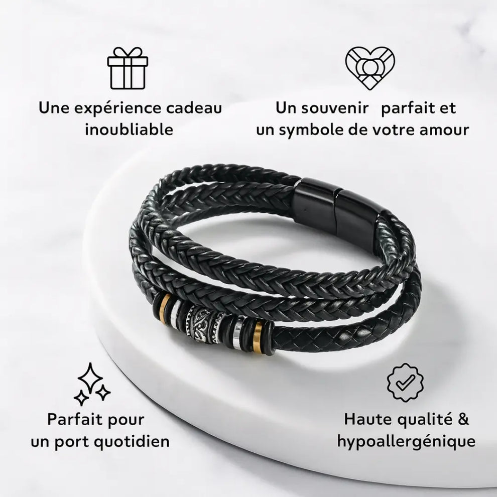 Bracelet À Mon Fils - Lien Indestructible Gravé