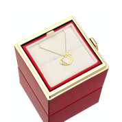 Deux coeurs imbriqués - Collier personnalisé - Or