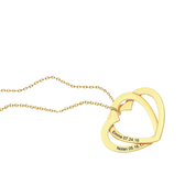 Deux coeurs imbriqués - Collier personnalisé - Or