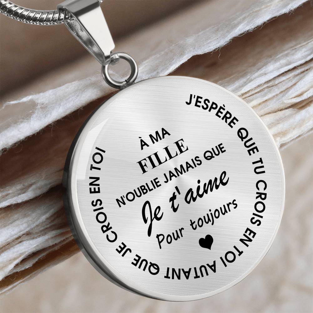 Collier familial - À mon Fils ou ma Fille - Or