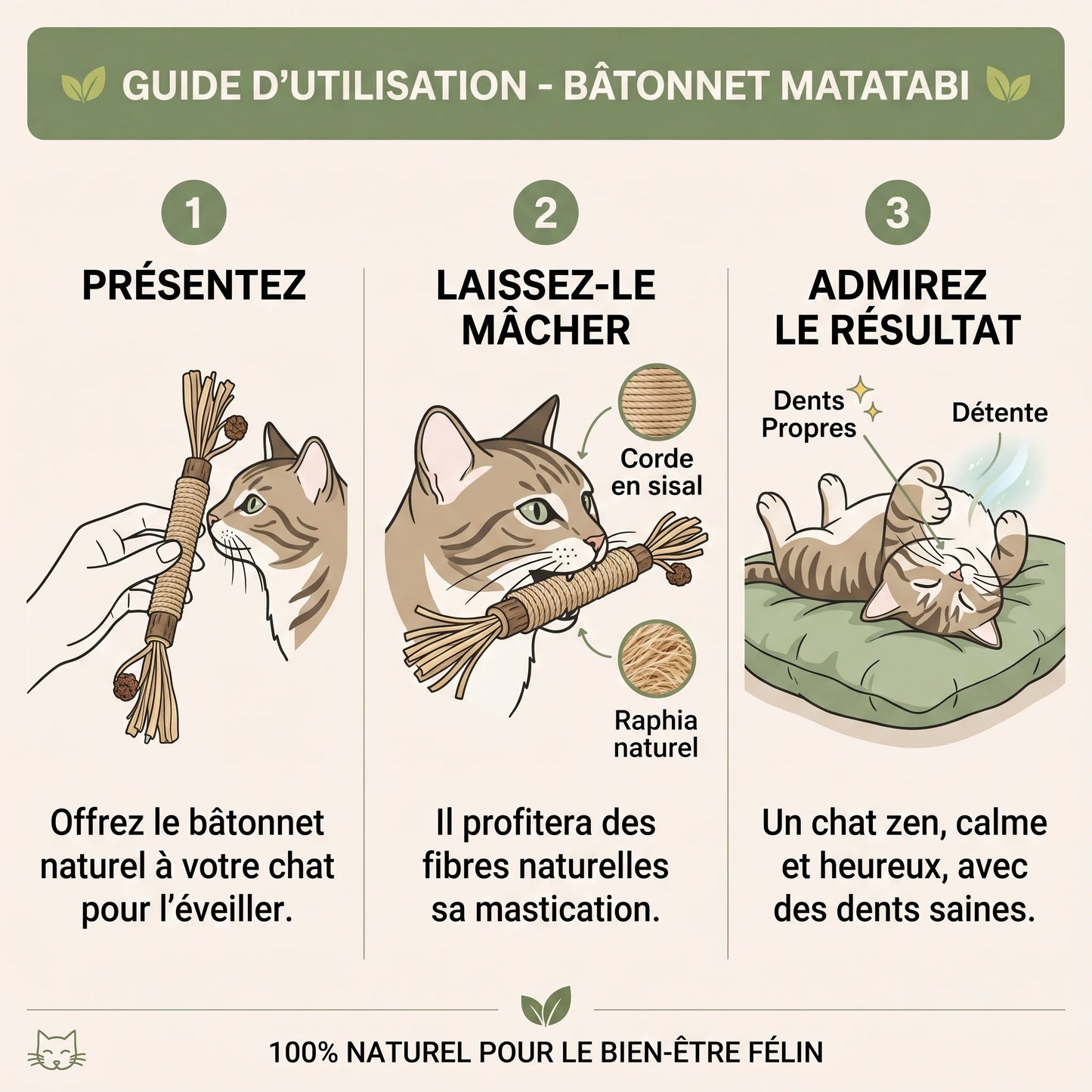 Bâtonnets dentaires au matatabi