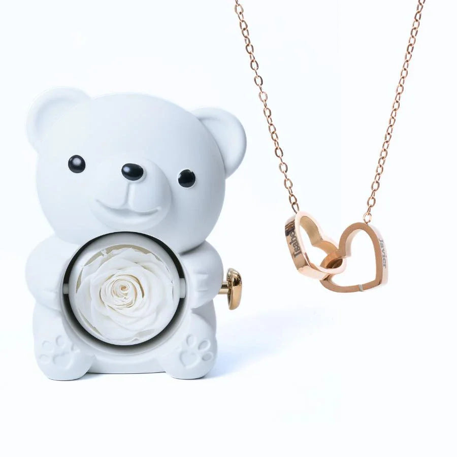 Ours Éternel & Collier Personnalisé - Le cadeau préféré des Mamans