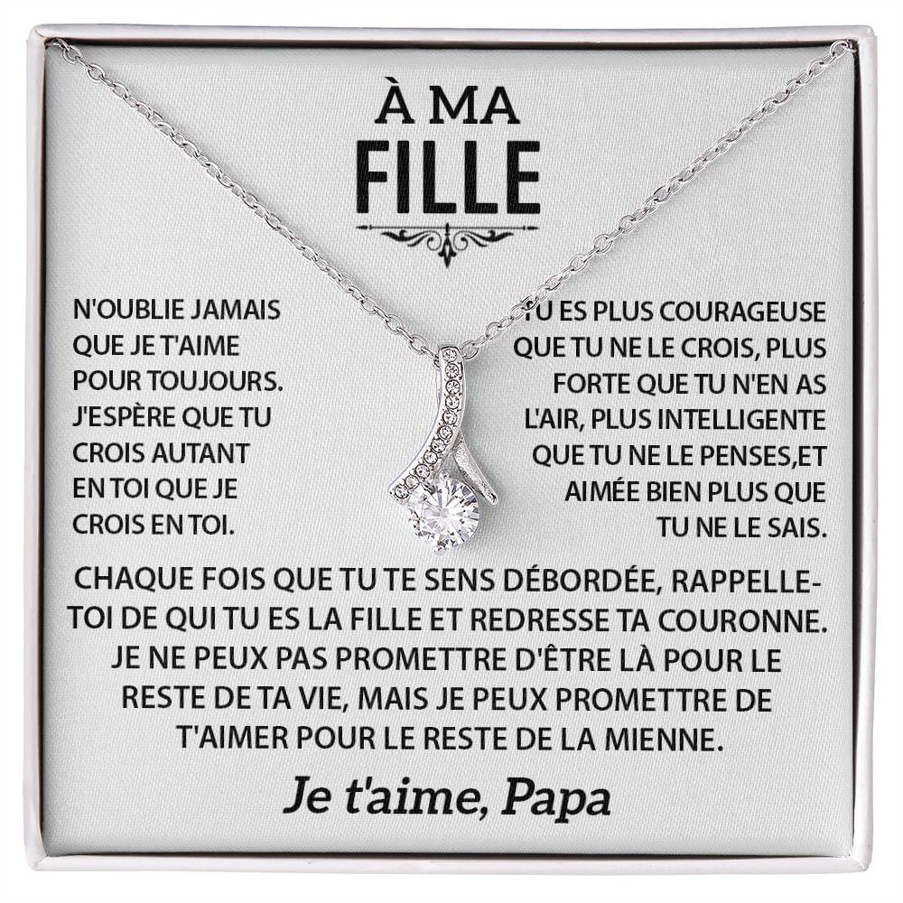 À ma Fille - Collier pendentif amour